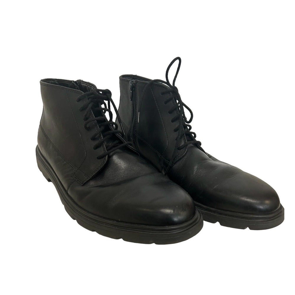 Bostonian Commonwealth Flexible Mens Sz 10.5M Black Leather Lace Up Ankle Boots